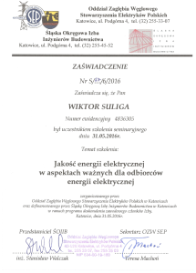 Certyfikaty i zaświadczenia - kompetencje pracowników - ORKANUM ENERGIA