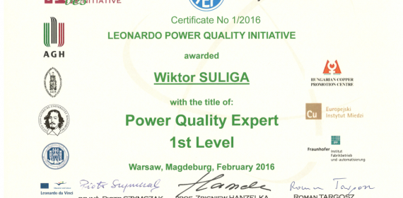 Certyfikaty i zaświadczenia - kompetencje pracowników - ORKANUM ENERGIA