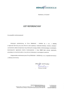 Referencje i polecenia - potwierdzenia jakości - ORKANUM - ENERGIA